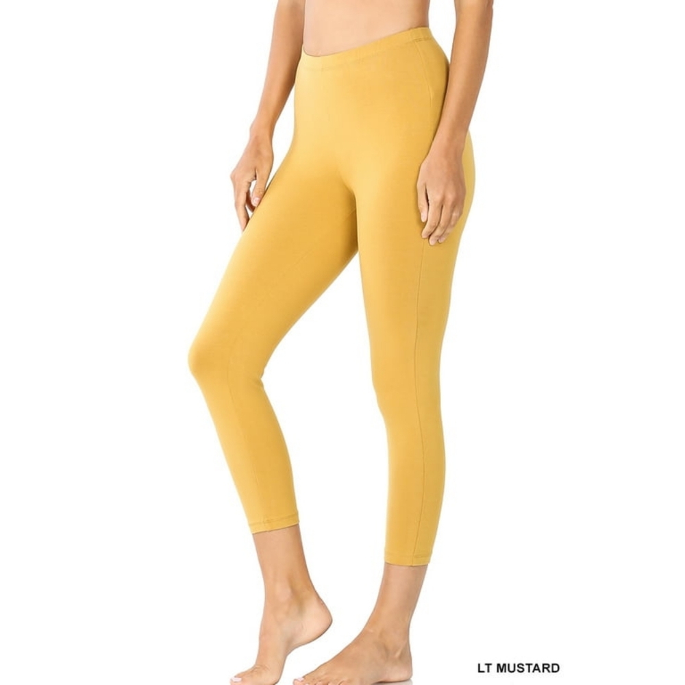 Zenana Ash Mustard leggings.